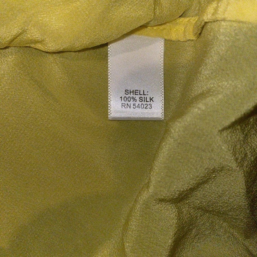 Banana Republic 100% silk neon yellow blouse - XS - Picture 6 of 8